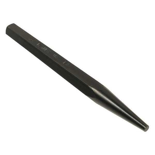 Solid Punch, 6in L, 5/16in Tip, Steel, BO