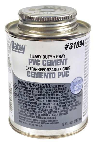 PVC Cement, 8 oz., Gray