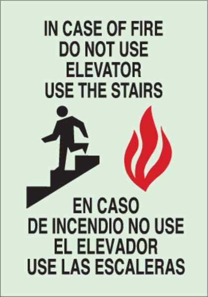 Fire Exit Sign, 14X10