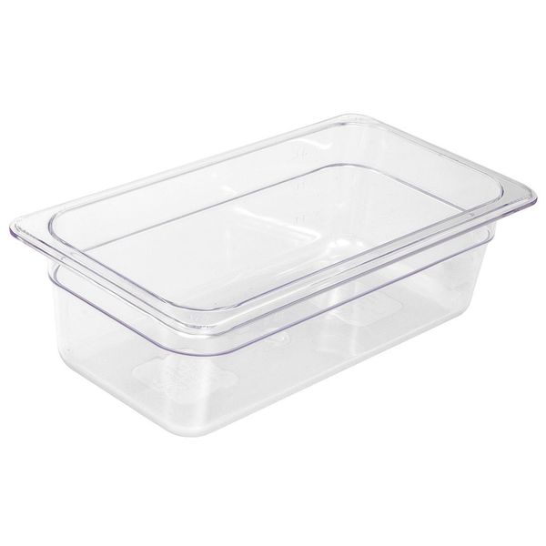 Food Pan, Polycarbonate, Third, 12-3/4 In