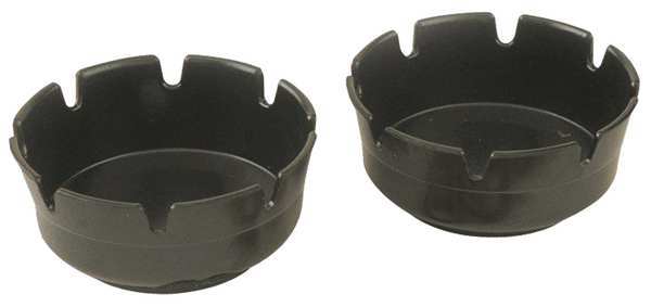 Ash Tray, Melamine Black, PK12