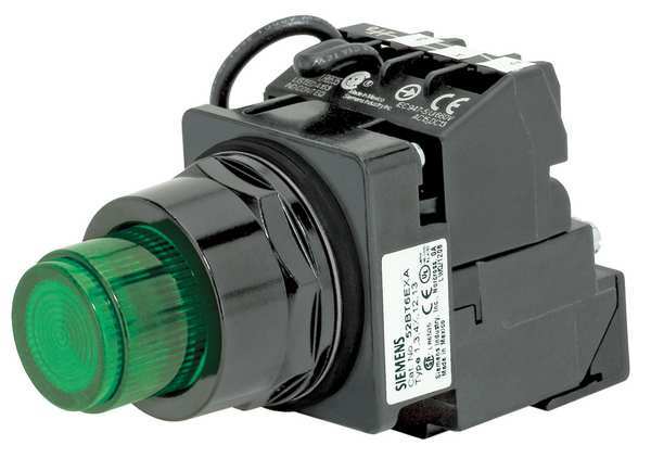 Illuminated Push Button, 30 mm, 1NO/1NC, Green