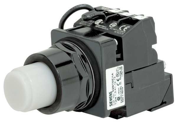 Illuminated Push Button, 30 mm, 1NO/1NC, White