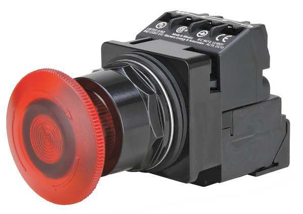 Illuminated Push Button, 30 mm, 1NO/1NC, Red