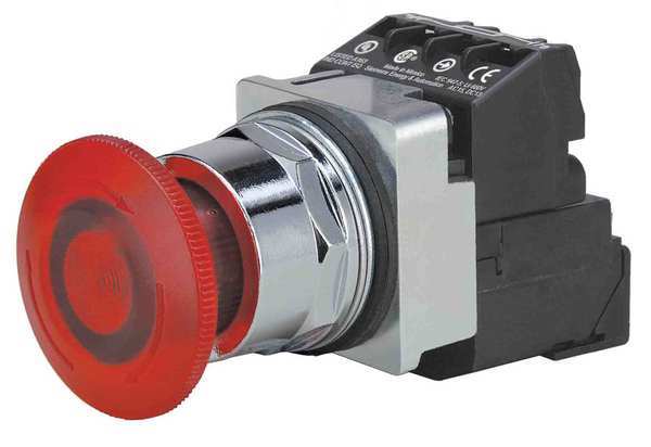 Illuminated Push Button, 30 mm, 1NO/1NC, Red