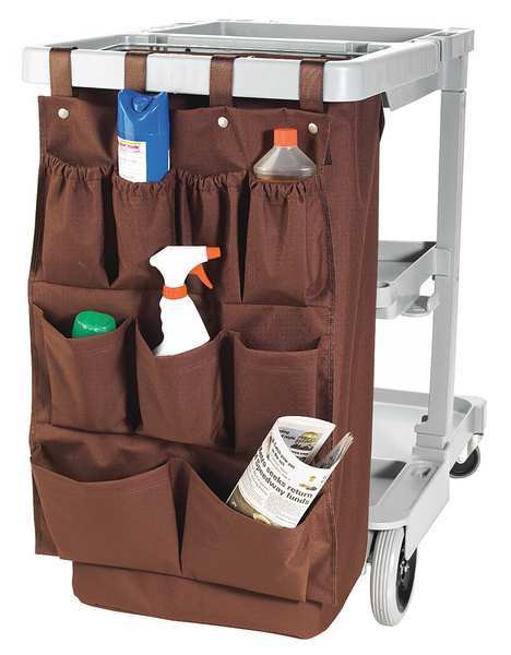 Nine Pocket Caddy Bag, 32 In L, Brown