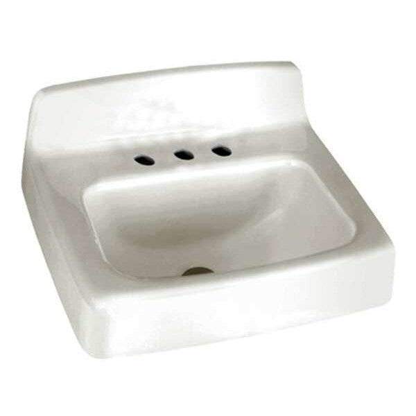 Bathroom Sink, Enameld Cast Iron, 18 In. L