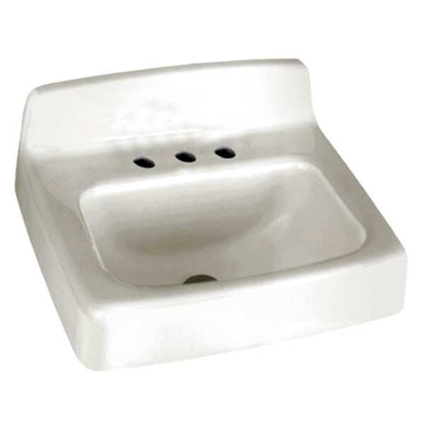 Bathroom Sink, Enameld Cast Iron, 18 In. L