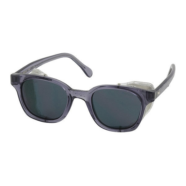 Safety Glasses, Gray Polycarbonate Lens, Anti-Fog, Scratch-Resistant