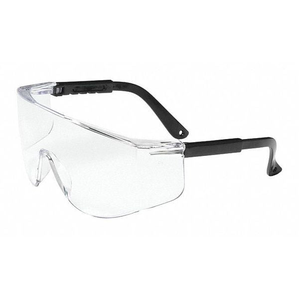 Safety Glasses, OTG Clear Polycarbonate Lens, Scratch-Resistant