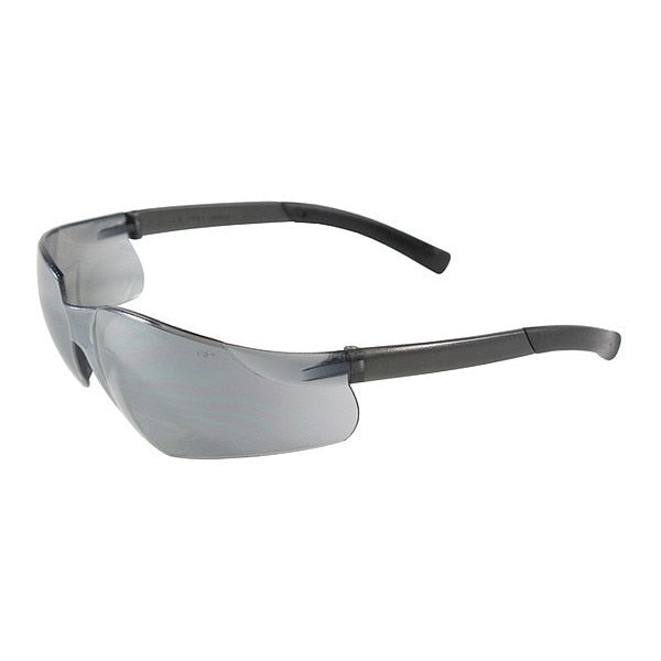 Safety Glasses, Silver Mirror Polycarbonate Lens, Scratch-Resistant