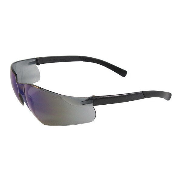 Safety Glasses, Blue Mirror Polycarbonate Lens, Scratch-Resistant