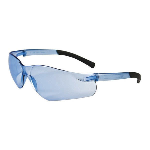 Safety Glasses, Light Blue Polycarbonate Lens, Scratch-Resistant