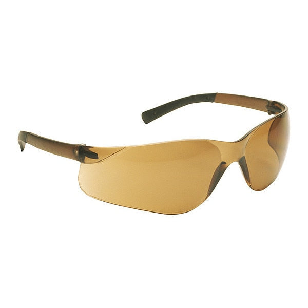 Safety Glasses, Dark Brown Polycarbonate Lens, Scratch-Resistant