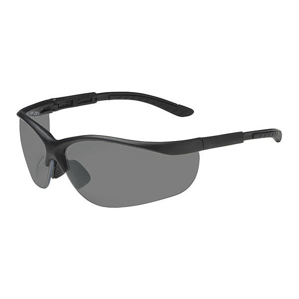 Safety Glasses, Gray Polycarbonate Lens, Anti-Fog, Scratch-Resistant