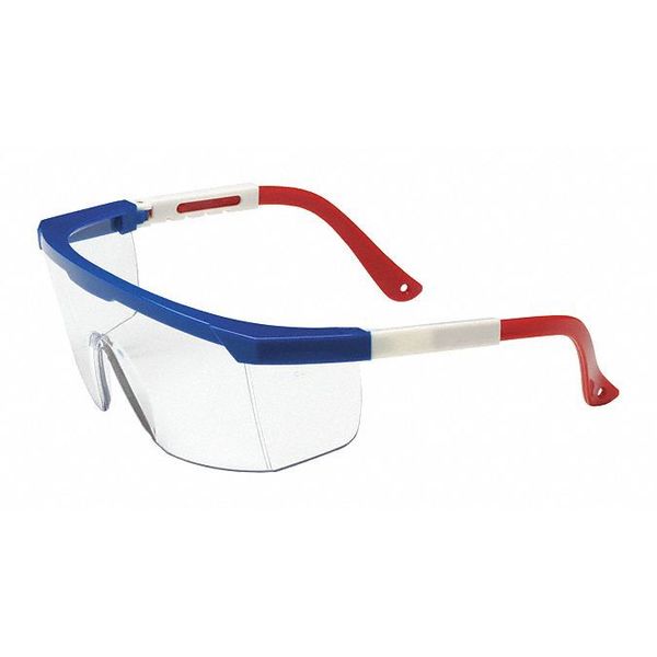 Safety Glasses, Clear Polycarbonate Lens, Scratch-Resistant