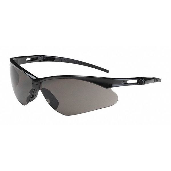 Safety Glasses, Gray Polycarbonate Lens, Scratch-Resistant
