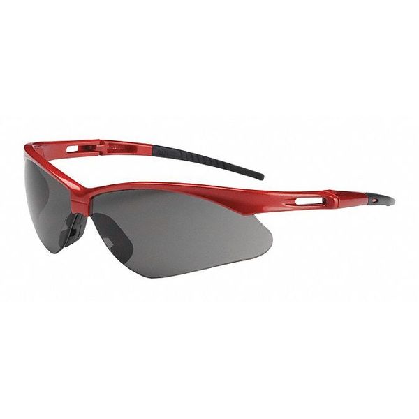 Safety Glasses, Gray Polycarbonate Lens, Scratch-Resistant
