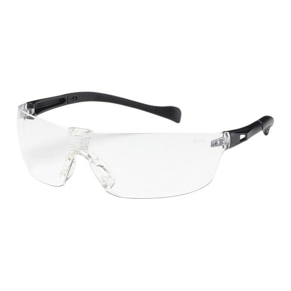 Safety Glasses, Wraparound Clear Polycarbonate Lens, Anti-Fog, Scratch-Resistant