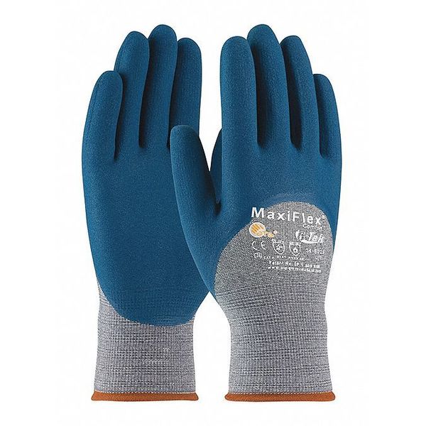 Foam Nitrile Coated Gloves, 3/4 Dip Coverage, Blue/Gray, XL, 12PK