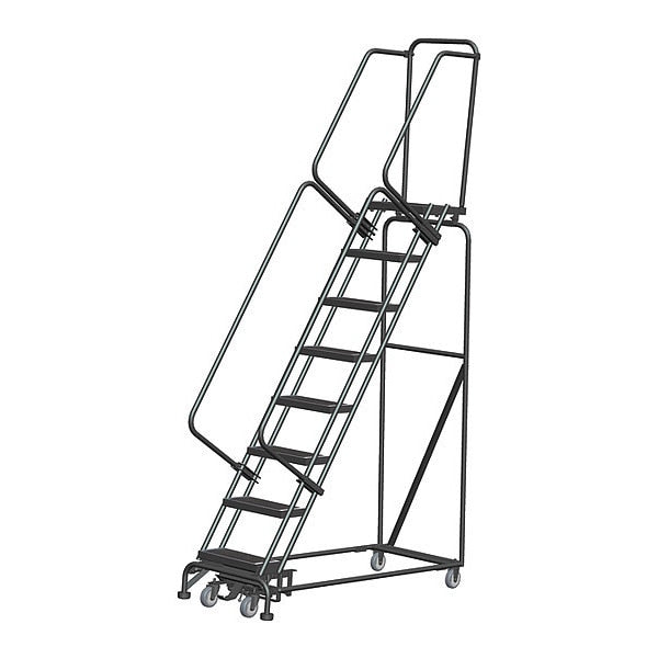 Slope Lockstep Roll Ladder, Steel, 80 in.H