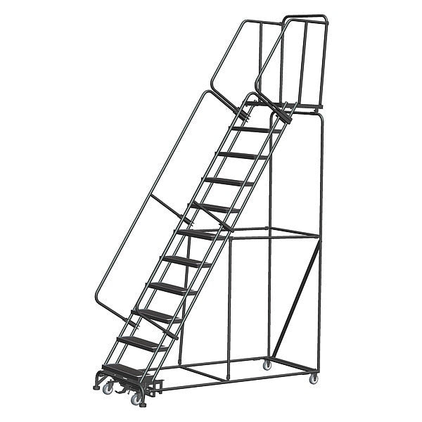 143 in H Steel Rolling Ladder, 11 Steps