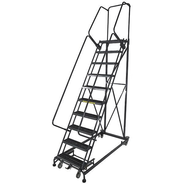 143 in H Steel Rolling Ladder, 11 Steps