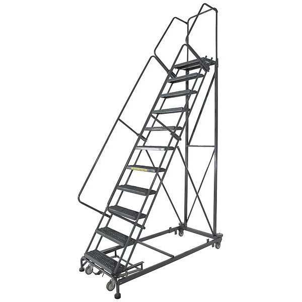 153 in H Steel Rolling Ladder, 12 Steps