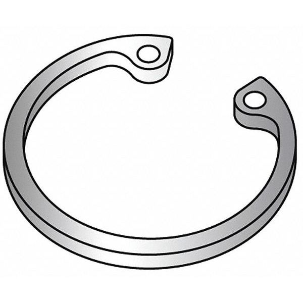 Internal Retaining Ring, Steel, Plain Finish, 3 5/32 in Bore Dia.