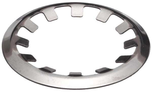 External Self-Locking Push-On Retaining Ring, Steel Plain Finish, 5/16 in Shaft Dia, 50 PK