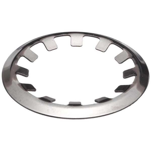 External Self-Locking Push-On Retaining Ring, Steel Plain Finish, 5/32 in Shaft Dia, 50 PK