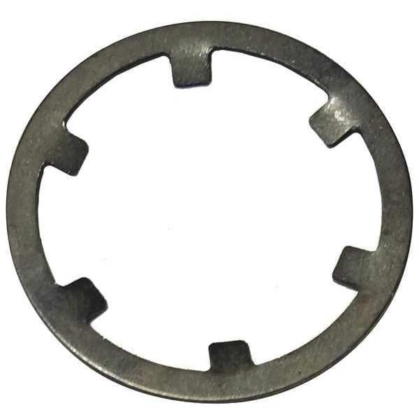 External Self-Locking Push-On Retaining Ring, Steel Plain Finish, 9/16 in Shaft Dia, 50 PK