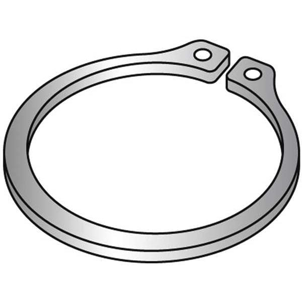 External Retaining Ring, Steel Plain Finish, 1 3/16 in Shaft Dia, 25 PK