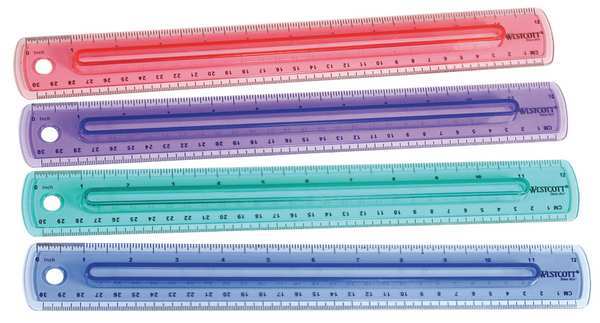 Ruler, Plastic, 12 In