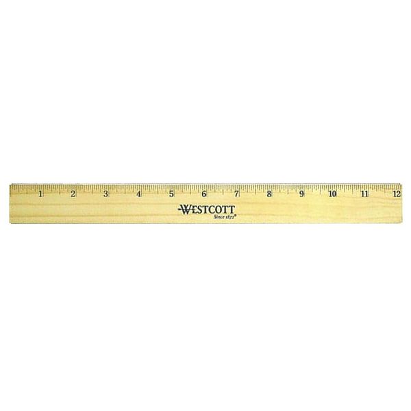Ruler, Wood, 12 In