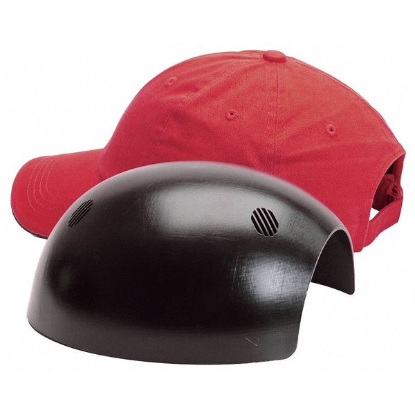 Bump Cap Insert, Compatible with 6-panel Baseball Cap, Venting, Fits Hat Size 6 3/4 to 7 3/4, Black