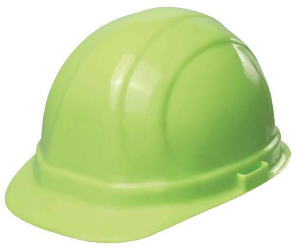 Front Brim Hard Hat, Type 1, Class E, Pinlock (6-Point), Hi-Vis Lime