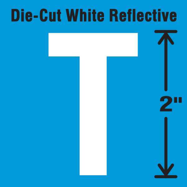 Die-Cut Refl. Letter Label, T, 2In H, PK5