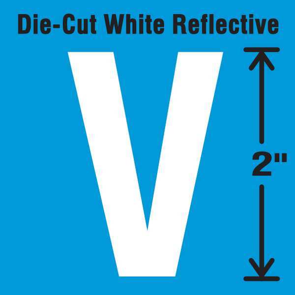 Die-Cut Refl. Letter Label, V, 2In H, PK5