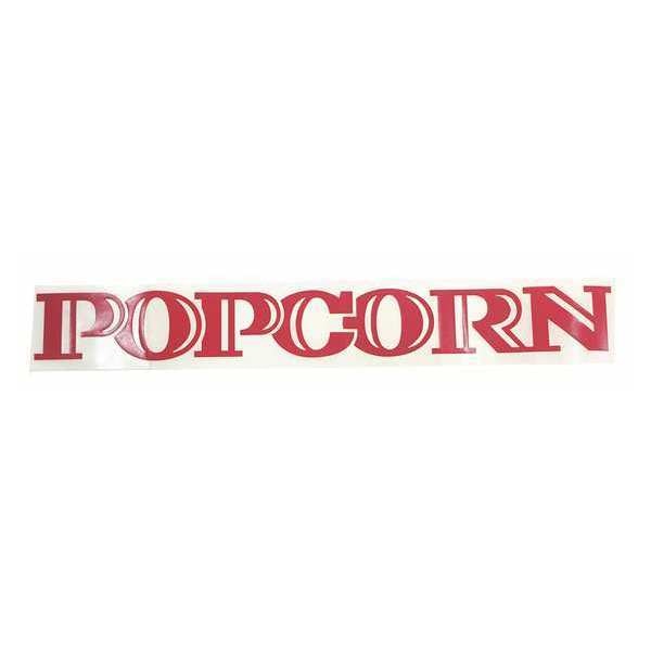 Decal Popcorn, Red Top and Letters