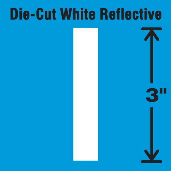 Die-Cut Refl. Letter Label, I, 3In H, PK5