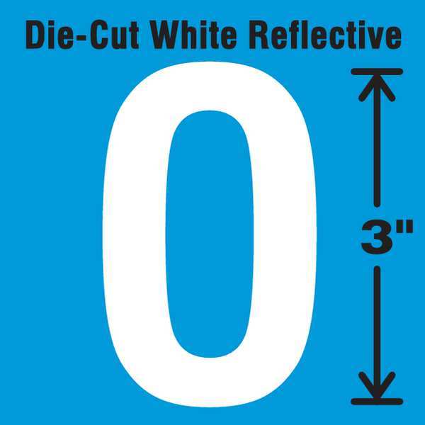 Die-Cut Refl. Letter Label, O, 3In H, PK5