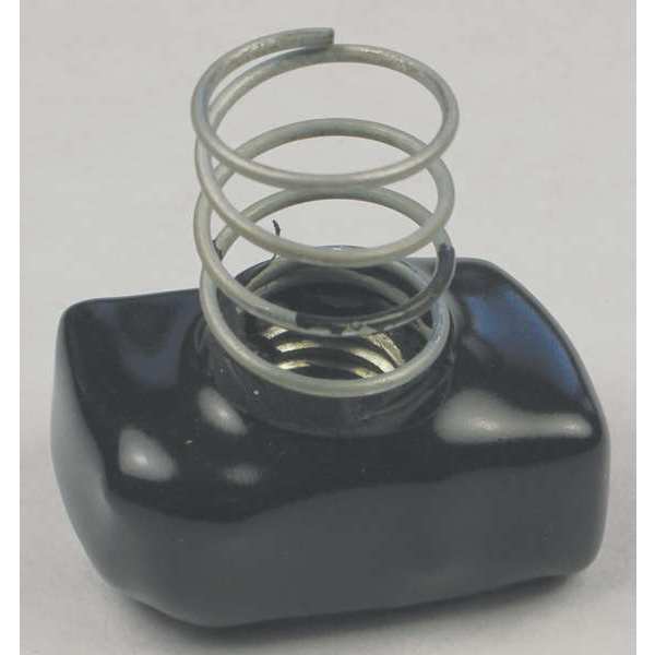 Channel Nut W/ Spng, PVC Ctd, 1/2 in.