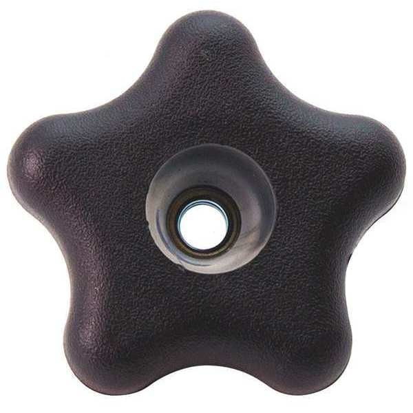 Knob, Handle, Plastic, Star, Black