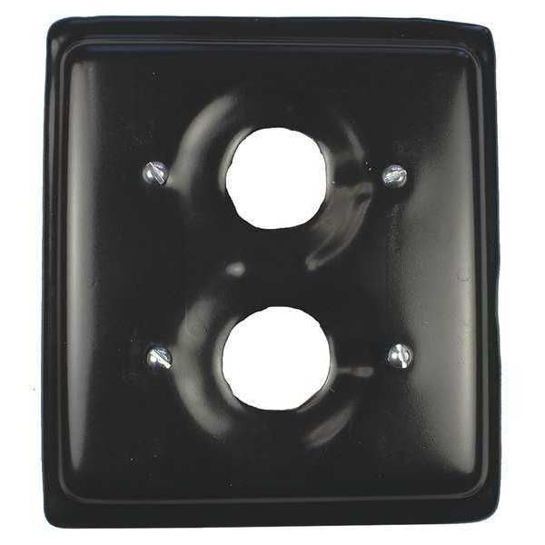 Device Box, Cover, 2 Gng, Sht Steel, PVC