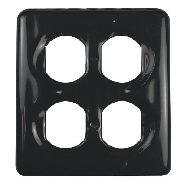 Device Box, Cover, 2Gng, Duplex, PVC Ctd