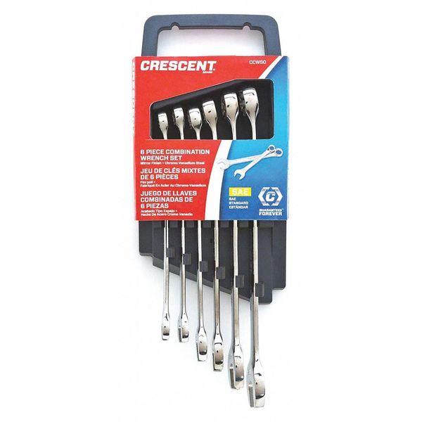 6 Pc. 12 Point SAE Combination Wrench Set