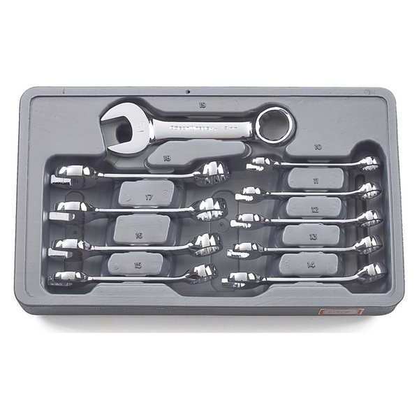10 Pc. 12 Point Stubby Combination Metric Wrench Set