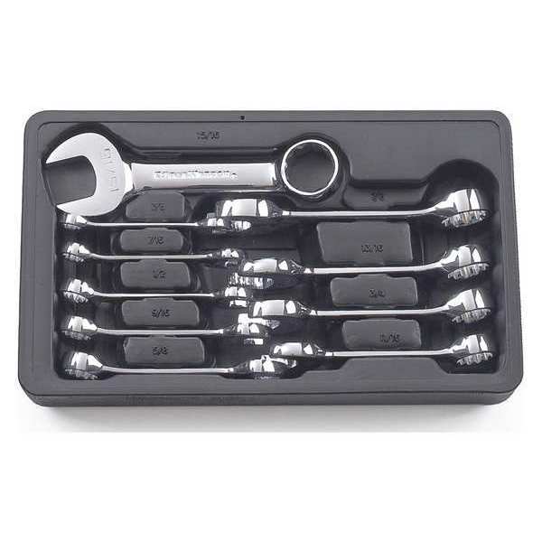 10 Pc. 12 Point Stubby Combination SAE Wrench Set