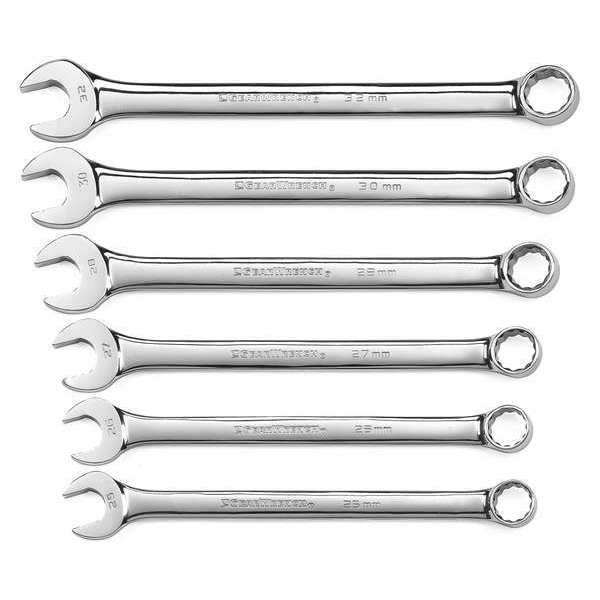 6 Pc. Metric 12 Point Long Pattern Combination Wrench Set